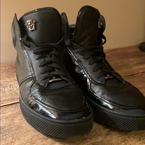 versace black high tops